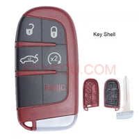 Thumbnail for Red Replacement Remote Key Shell Case Fob 5B for Chrysler Jeep Dodge 2011-2018