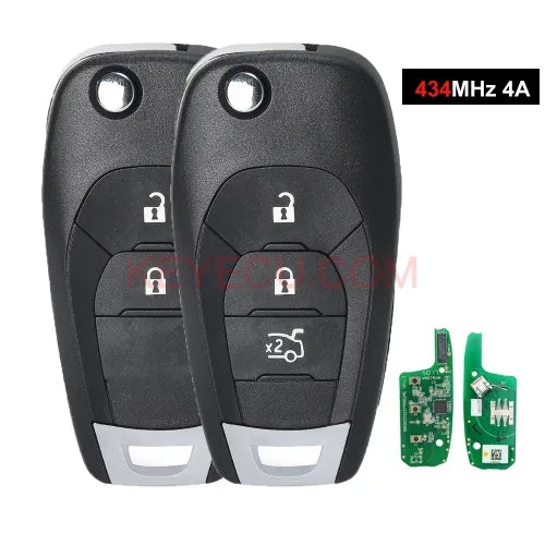 Original Board 434MHz 4A Chip 2B / 3 Button Remote Flip Key For 2015 Chevrolet Cruze 2 Button For 2021 Chevrolet Spark Sonic With Logo