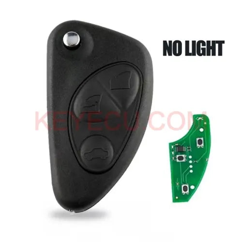 Remote Car Key Combo Flip Fob 2B/ 3 Button With Uncut SIP22 Blade 433MHZ ID48 Chip for Alfa Romeo 147 156 166 GT