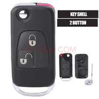 Thumbnail for Flip Remote Key Shell 1 Button for Mercedes-Benz C E ML S HU39 Blank Blade