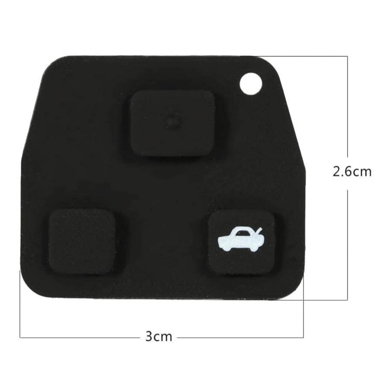 For Toyota Avensis Corolla Yaris 2 or 3 Button Remote Car Key Fob Rubber Pad