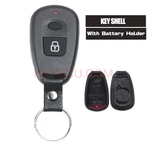 Remote Key Shell 2 Button for Hyundai Elantra Santa Fe 2001-2003 (With Battery Holder)