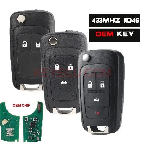 OEM Remote Key Fob 2B/3B/4B 433MHz ID46 for Holden Commodore VF Cruze JG JH Barina TM With Logo