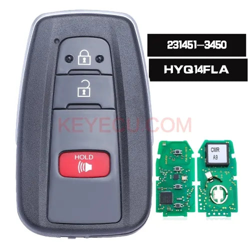 231451-3450 HYQ14FLA Smart Remote Key 2+1 Button Fob 314.3MHz for Toyota RAV4 2021 2022