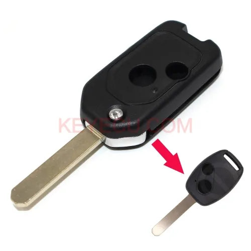 New Flip Remote Key Shell 2 Button for Honda Pilot Civic CR-V Remote Key Case