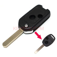 Thumbnail for New Flip Remote Key Shell 2 Button for Honda Pilot Civic CR-V Remote Key Case