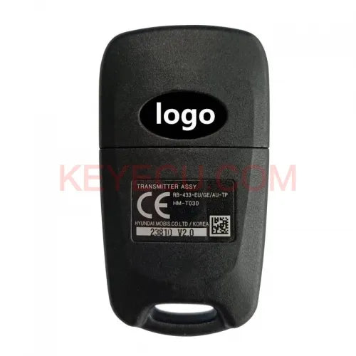 HM-T030 OEM Genuine Flip Key Fob Keyless Remote 2 Button PCF7936 433MHz For Hyundai I25 2010+