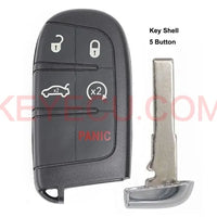 Thumbnail for Replacement Smart Remote Key Shell Fob 5 Button for Fiat 500L, Jeep Renegade - M3N-40821302