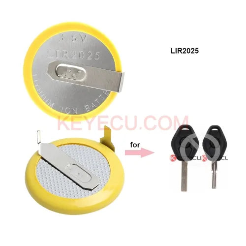 LIR2025 Rechargeable Battery for BMW Remote Key