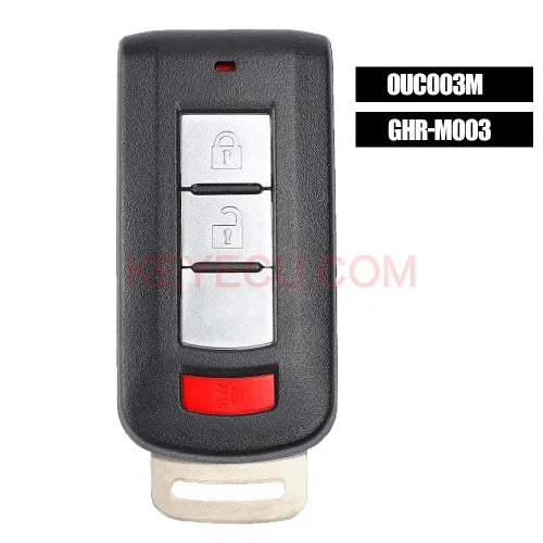 GHR-M003 Smart Remote Key 2+1 Button FSK 315MHz ID47 Chip for Mitsubishi Mirage G4 2013-2020 FCCID: OUC003M