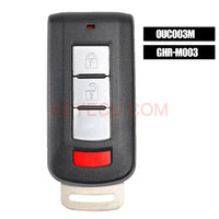 Thumbnail for GHR-M003 Smart Remote Key 2+1 Button FSK 315MHz ID47 Chip for Mitsubishi Mirage G4 2013-2020 FCCID: OUC003M