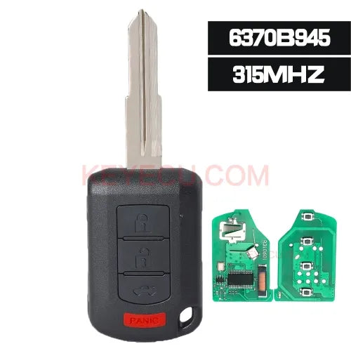 P/N: 6370B945 4 Button Car Control Remote Key 315 MHz ID46 Chip for 2015 2016 2017 Mitsubishi Lancer