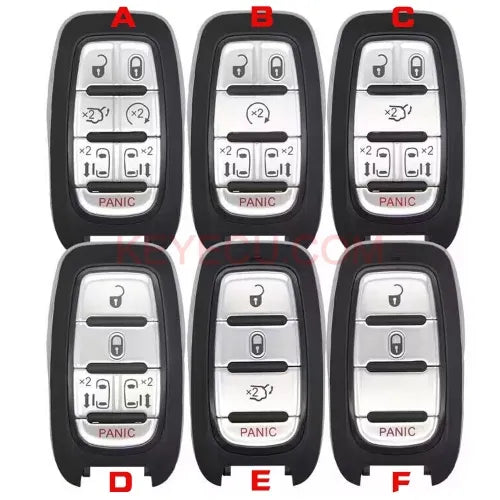 Smart Remote Key Shell Fob 3B/4B/5B/6B/7 Button for Chrysler Pacifica 2017-2020, FCCID : M3N-97395900