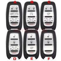 Thumbnail for Smart Remote Key Shell Fob 3B/4B/5B/6B/7 Button for Chrysler Pacifica 2017-2020, FCCID : M3N-97395900