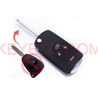 Thumbnail for Modified Flip Remote Key Shell 3+1 Button for Chrysler