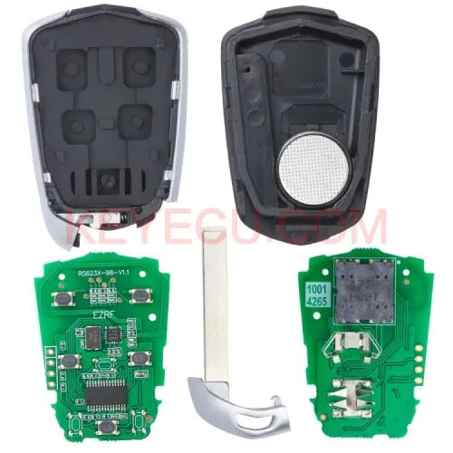 FCCID: HYQ2AB, HYQ2EB Smart Remote Key Keyless Entry 315MHz/433MHz Fob Replacement 5 Button for Cadillac For Escalade ESV Cadillac XTS CTS CT6 ATS XT4