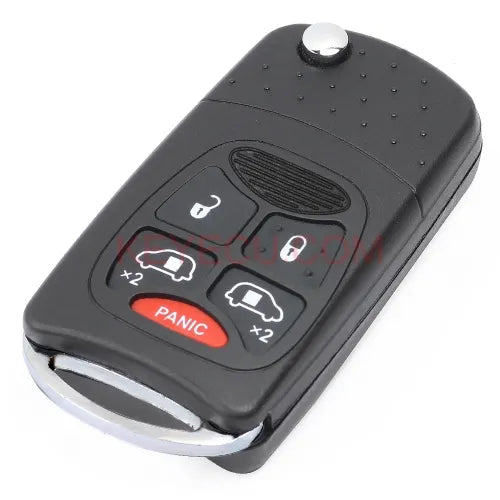 Modified Flip Remote Key Shell 5 Button for Chrysler