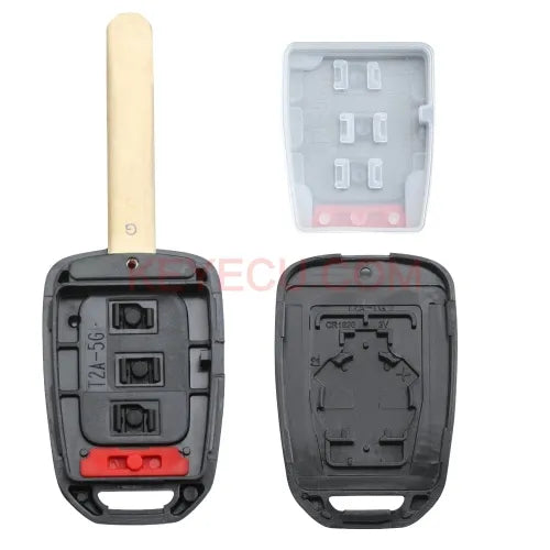 Remote Key Shell Case Fob 4 Button for Honda Civic CR-V Accord With Logo