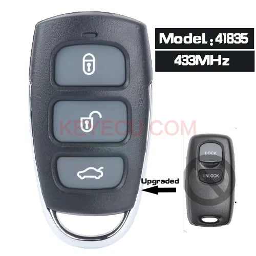 41835- Remote Key 433MHz Fob Replacement Key 2 Button for Mazda 3 BK Series 2003-2005