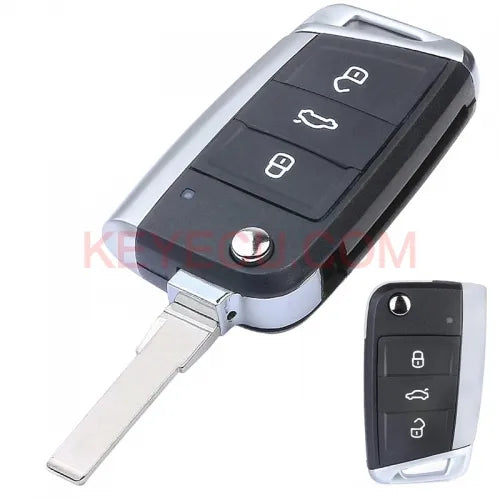 3 Button Modified Folding Remote Case Shell For Volkswagen VW Golf 7 GTI MK7 Skoda Octavia A7 Seat Key Cover