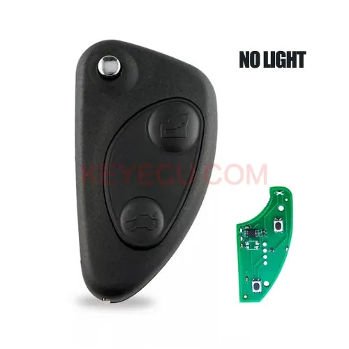 Remote Car Key Combo Flip Fob 2B/ 3 Button With Uncut SIP22 Blade 433MHZ ID48 Chip for Alfa Romeo 147 156 166 GT