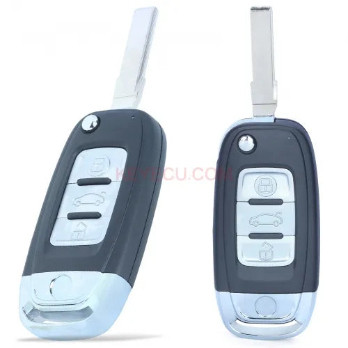 3 Button Modified Folding Remote Key Shell Case for VW/VOLKSWAGEN Caddy Eos Golf Jetta Beetle Polo