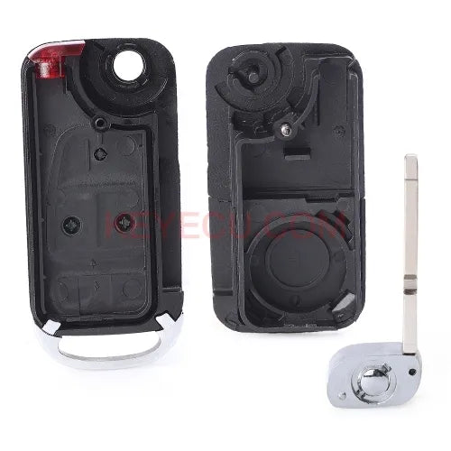 Flip Remote Key Shell 1 Button for Mercedes-Benz C E ML S HU39 Blank Blade