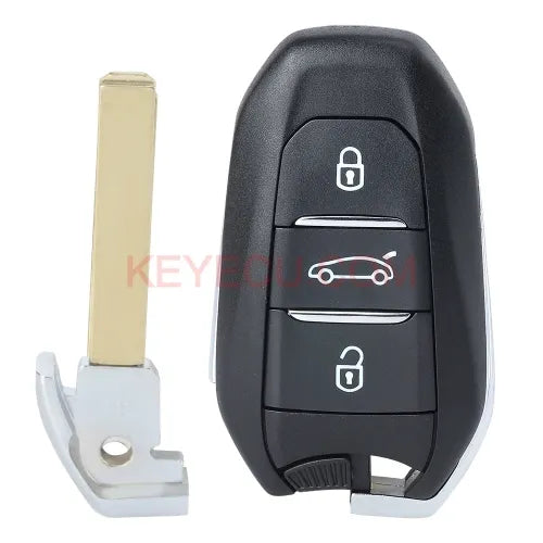 Smart Remote Car Key Shell 3 Buttons Fob for Peugeot 5008 508 2020 2021 HU83 / VA2 Blade