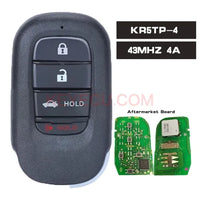 Thumbnail for FCCID: KR5TP-4, P/N: 72147-T20-A01 / HO01 Keyless Go Smart Remote Key 4 Button FSK 433.92MHz 4A Chip Fob for Honda Civic 2022