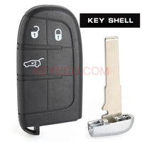 Thumbnail for 3 Button Smart Remote Key shell Case Fob for Dodge Jeep Compass Fiat 500 500L 500X