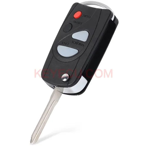 Modified Flip Folding Remote Key Shell Case 4 Button Fob for NISSAN Maxima Sentra 2000-2006