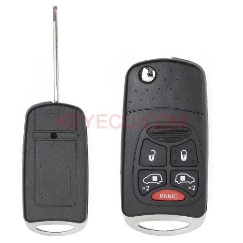 Modified Flip Remote Key Shell 5 Button for Chrysler