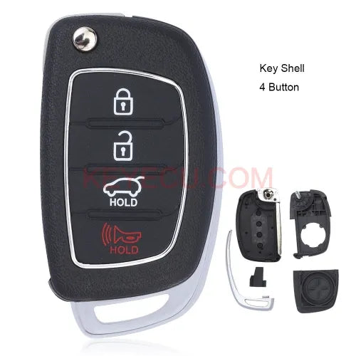 Replacement 4B Remote Key Shell Case for Hyundai IX35 2011-2013 Tucson 2011-2014