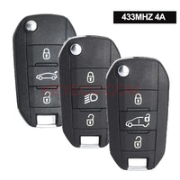 Thumbnail for 433MHz 4A Chip Flip Remote Key Fob 3 Button HU83/VA2 Blade for Peugeot 308 4008 for Citroen Aircross C3 C5 C6