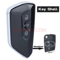 Thumbnail for Modified Remote Key Shell Case Fob 3 Buttons for Volkswagen MQB Golf MK8 Polo Tiguan Skoda Superb Octavia SEAT Leon Ibiza HU66 / HU162