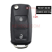 Thumbnail for 7E0837202BD/ 7E0 837 202BD for Volkswagen Amarok Transporter T6 Remote Key Fob 433MHz ASK MQB Chip