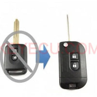 Thumbnail for Modified Folding Remote Key Shell 2 Button for Nissan MICRA K12 Note Qashqai Navara