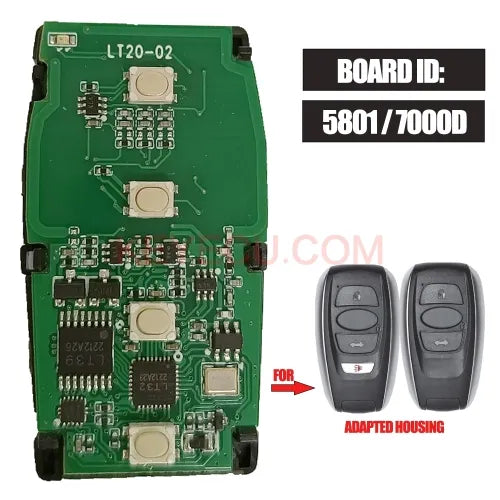 Lonsdor Universal Board ID: 700D / 5801 FSK 312/314.3MHz / 433MHz for Subaru Smart Key PCB Work for K518 Key Tool