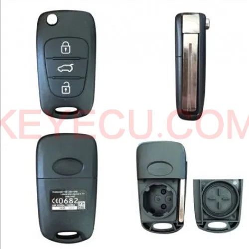 Folding Remote Key Shell 3 Button for Hyundai I30 IX35