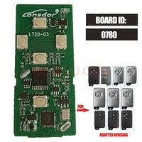 Thumbnail for Lonsdor Universal Board ID: 0780 ASK 312/314.3MHz / 433MHz for Toyota Subaru Smart Key PCB Work for K518 Key Tool