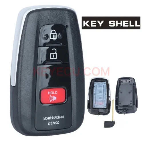 Remote Key Shell Case 2+1 Button for Toyota Prius Prime 2017 18 2019 2020 2021 HYQ14FBE