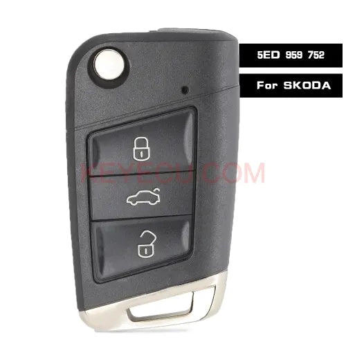 5E0959752 , 5E0 959 752 434MHz MQB 48 Chip for Skoda Octavia 2014 2015 2016 2017 No-Keyless Remote Key Fob