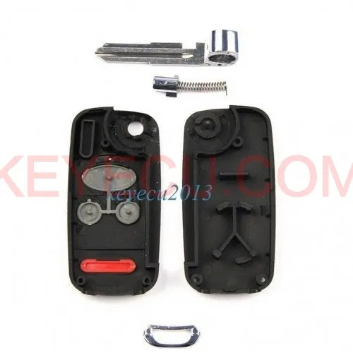 Folding Remote Key Shell 3+1 Button for Honda Insight Civic C-RV Odyssey 2000-2003