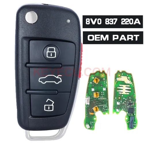 OEM Board 8V0837220A , 8V0 837 220A NBGFS12A71 MQB ID48 315MHz Remote Key Fob for Audi A3 S3 2013 2014 2015 2016 2017 2018 2019