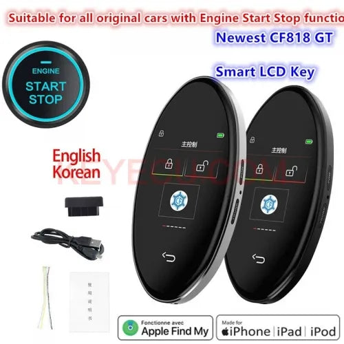 Modified Smart LCD Key CF818 GT W/ IOS MFI location for Models Engine start/stop