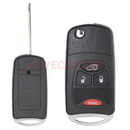 Modified Flip Remote Key Shell 3+1 Button for Chrysler