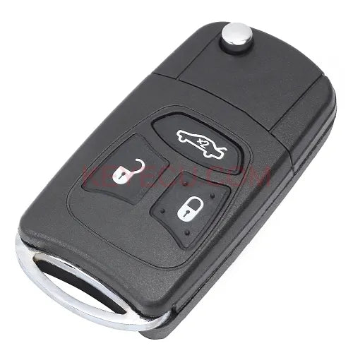 Modified Flip Remote Key Shell 3 Button for Chrysler