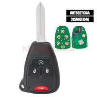 Thumbnail for OHT692713AA 315MHz ID46 for 2007-2017 JEEP WRANGLER PATRIOT COMPASS KEY FOB TRANSMITTER REMOTE TO START