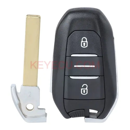 Smart Remote Car Key Shell 3 Buttons Fob for Peugeot 5008 508 2020 2021 HU83 / VA2 Blade