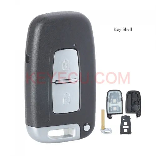 Replacement Smart Remote Key Shell 2 Button for Hyundai Elantra Genesis Coupe Sonata